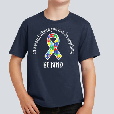 Youth T-Shirt - Autism Awareness - Be Kind Ribbon Thumbnail