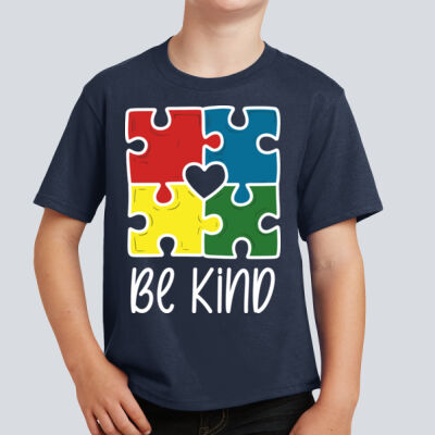 Youth T-Shirt - Autism Awareness - Be Kind Puzzle Thumbnail