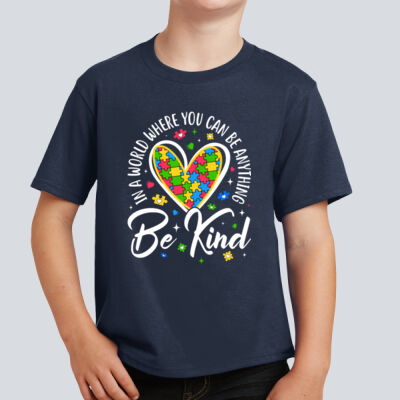 Youth T-Shirt - Autism Awareness - Be Kind Heart Thumbnail