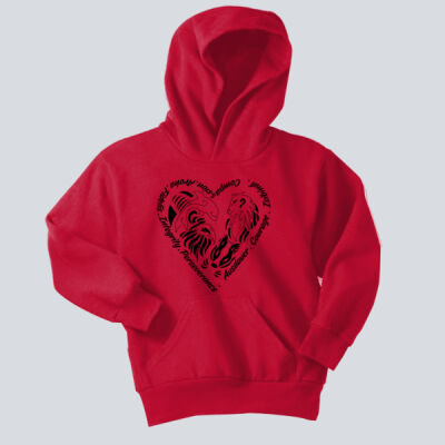 Youth Hoodie - House Aroha - Houses Heart - Black Thumbnail
