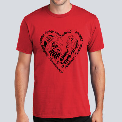 Adult T-Shirt - House Aroha - Houses Heart - Black Thumbnail