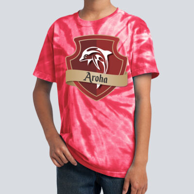 Youth Tie-Dye T-Shirt - House Aroha Shield Thumbnail