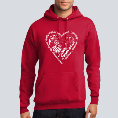 Adult Hoodie - House Aroha - Houses Heart - White Thumbnail