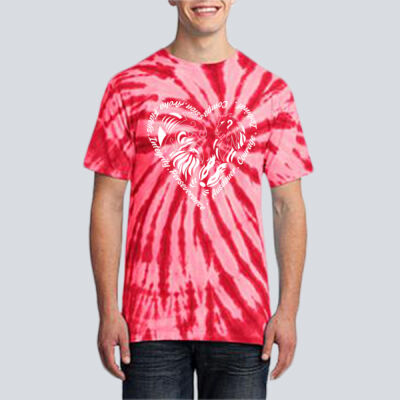 Adult Tie-Dye T-Shirt - House Aroha - Houses Heart - White Thumbnail