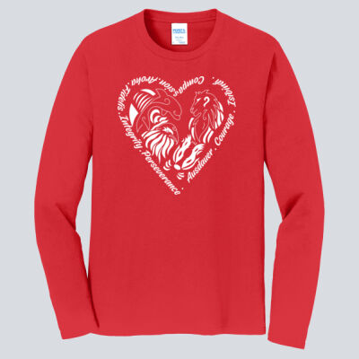 Adult Long Sleeve Shirt - House Aroha - Houses Heart - White Thumbnail