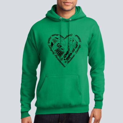 Adult Hoodie - House Ausdauer - Houses Heart - Black Thumbnail