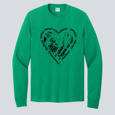 Adult Long Sleeve Shirt - House Ausdauer - Houses Heart - Black Thumbnail