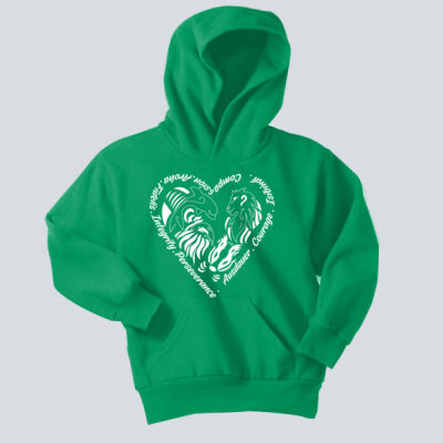 Youth Hoodie - House Ausdauer - Houses Heart - White Thumbnail
