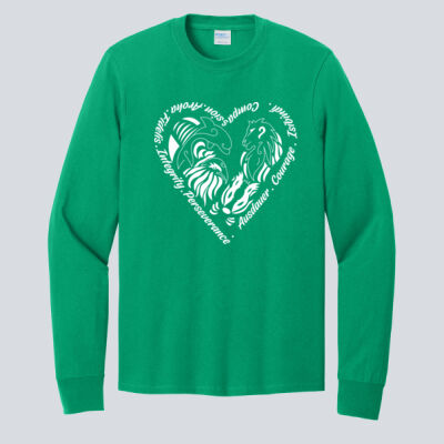 Adult Long Sleeve Shirt - House Ausdauer - Houses Heart - White Thumbnail