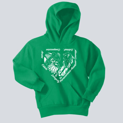 Youth Hoodie - House Ausdauer - Houses Home Plate - White Thumbnail