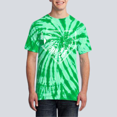 Adult Tie-Dye T-Shirt - House Ausdauer - Houses Home Plate - White Thumbnail