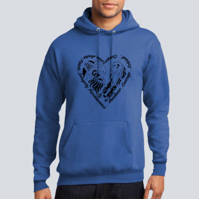 Adult Hoodie - House Isibindi - Houses Heart - Black Thumbnail