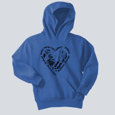 Youth Hoodie - House Isibindi - Houses Heart - Black Thumbnail