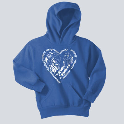Youth Hoodie - House Isibindi - Houses Heart - White Thumbnail