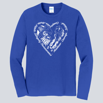 Adult Long Sleeve Shirt - House Isibindi - Houses Heart - White Thumbnail