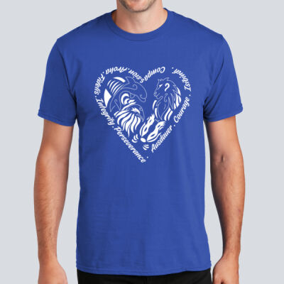 Adult T-Shirt - House Isibindi - Houses Heart - White Thumbnail