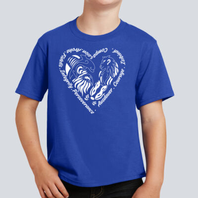 Youth T-Shirt - House Isibindi - Houses Heart - White Thumbnail