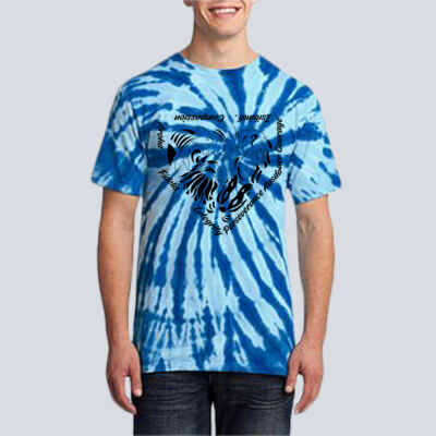 Adult Tie-Dye T-Shirt - House Isibindi - Houses Home Plate - Black Thumbnail