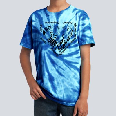 Youth Tie-Dye T-Shirt - House Isibindi - Houses Home Plate - Black Thumbnail