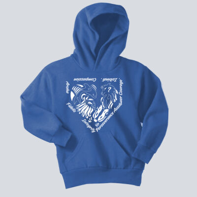 Youth Hoodie - House Isibindi - Houses Home Plate - White Thumbnail
