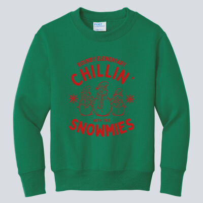 Youth Crewneck - Winter Holidays - Chillin' - Red Thumbnail