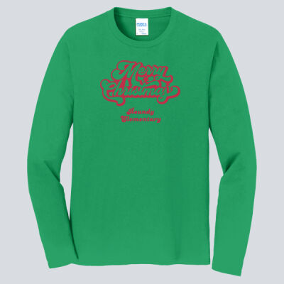 Adult Long Sleeve Shirt - Winter Holidays - Merry Christmas - Red Thumbnail