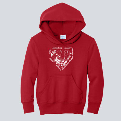 Youth Hoodie - House Aroha - Houses Home Plate - White Thumbnail