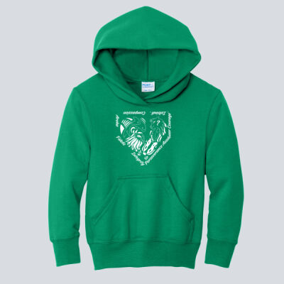 Youth Hoodie - House Ausdauer - Houses Home Plate - White Thumbnail