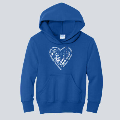 Youth Hoodie - House Isibindi - Houses Heart - White Thumbnail