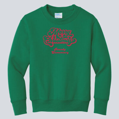 Youth Crewneck - Winter Holidays - Merry Christmas - Red Thumbnail